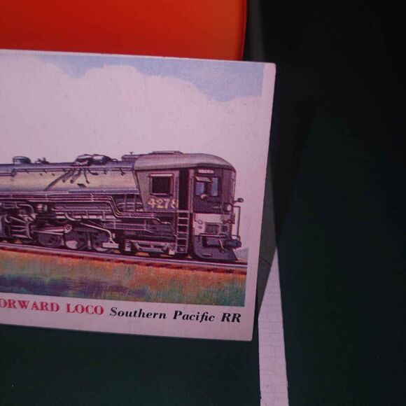 Vintage 1955 Topps Rails and Sails Cab Forward Loco #120 - Picture 3 of 4